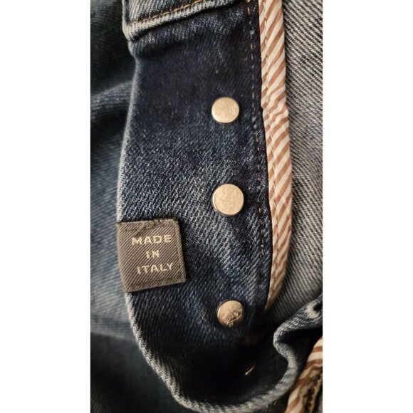Brunello Cucinelli Luxury Denim Dark Blue Acid Wash, Iconic Fit Jeans - IT 48 (3 - Picture 5 of 7